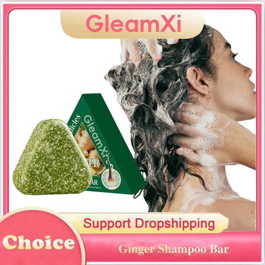 Ginger Shampoo Bar Hair Growth Anti Hair Loss Oil Control Strengthen Hair Roots Scalp Cleansing Refresh Thickening Shampoo Soap Peaceful Pleasures Health and Wellness