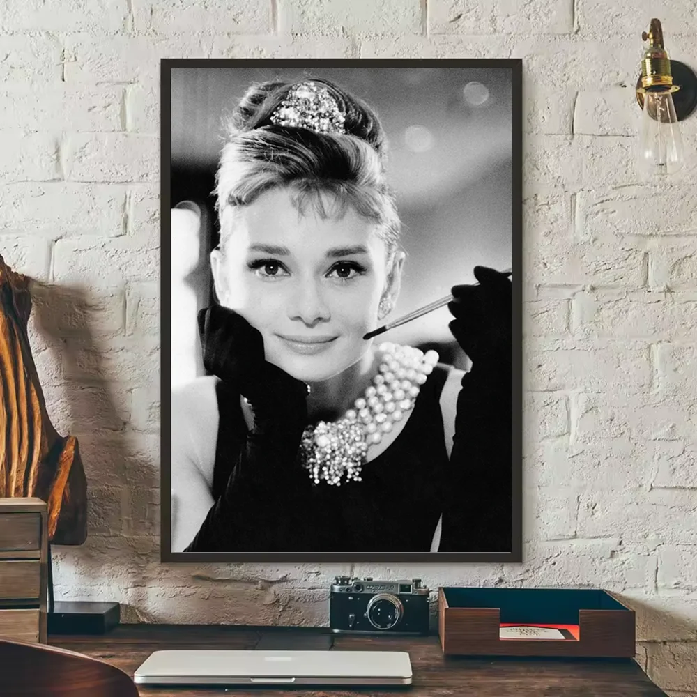 Audrey Hepburn HD Wall Poster – Waterproof PVC Sticky Decor Wall Art Poster Peaceful Pleasures Health and Wellness