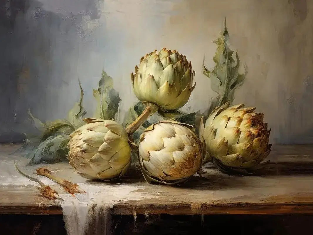 Vintage Kitchen Fruit Vegetable Still Life Canvas Wall Art Print