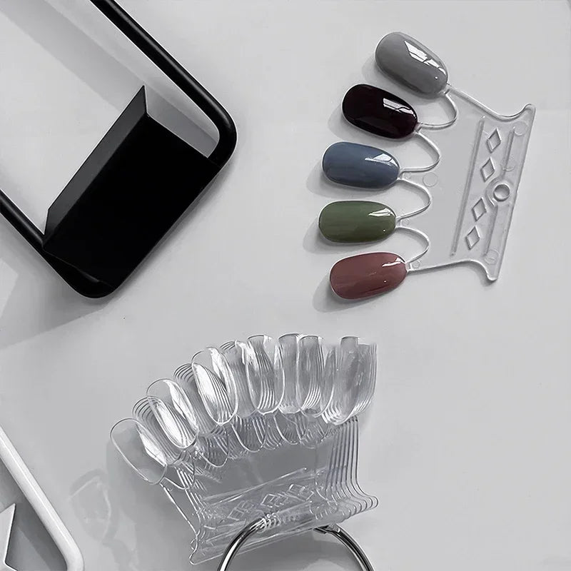 Nail Swatches Color Card Display Chart Gel Polish Template Nail Art Tips Sample Stand Nail Polish Practice Acrylic Palette Peaceful Pleasures Health and Wellness