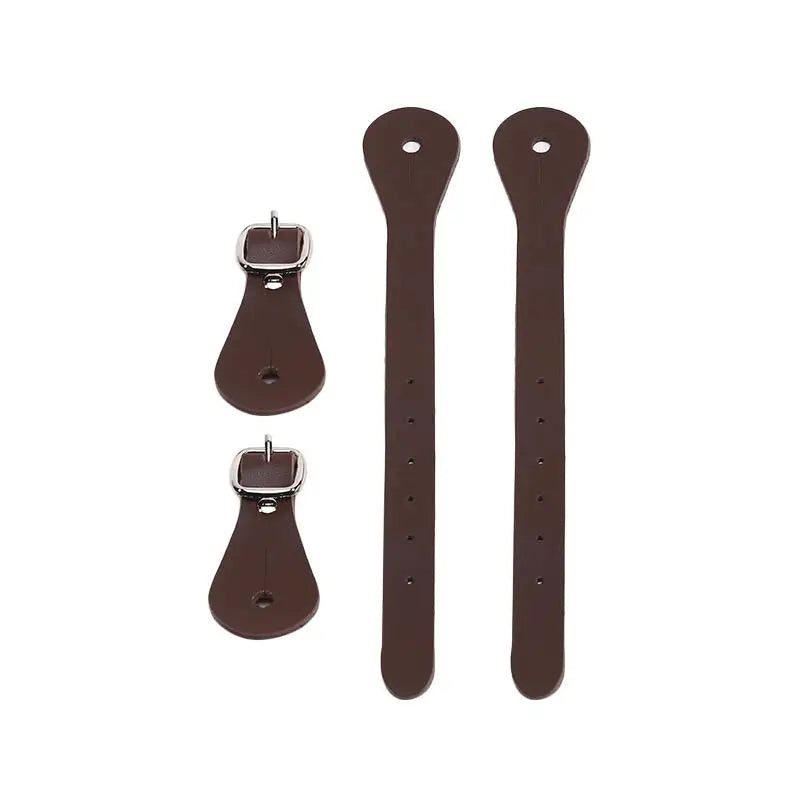 Equestrian Spur Straps Adjustable Leather Horse Riding Spur Straps with Buckle for Horse Riding Outdoor Equestrian Equipment Peaceful Pleasures Health and Wellness 2pcs style D