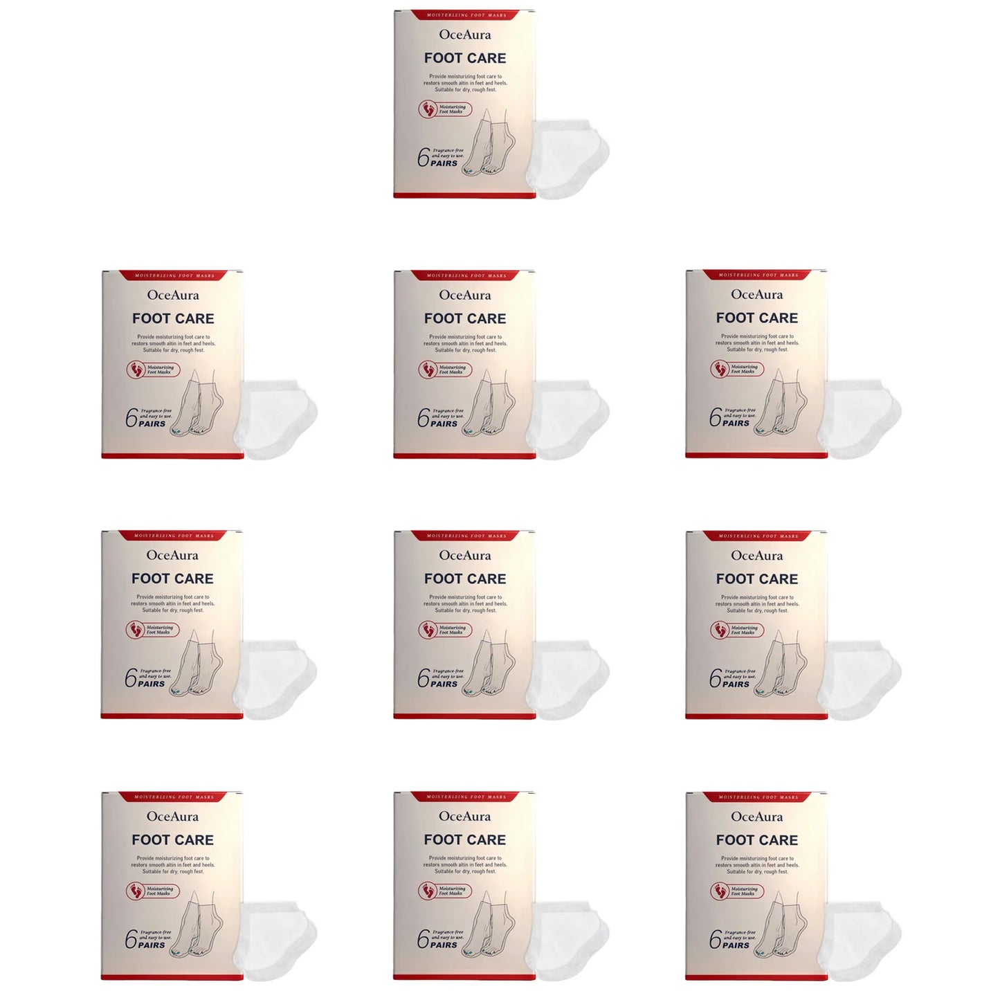 Shea Butter Foot Mask 6-Pack – Exfoliate & Hydrate Feet