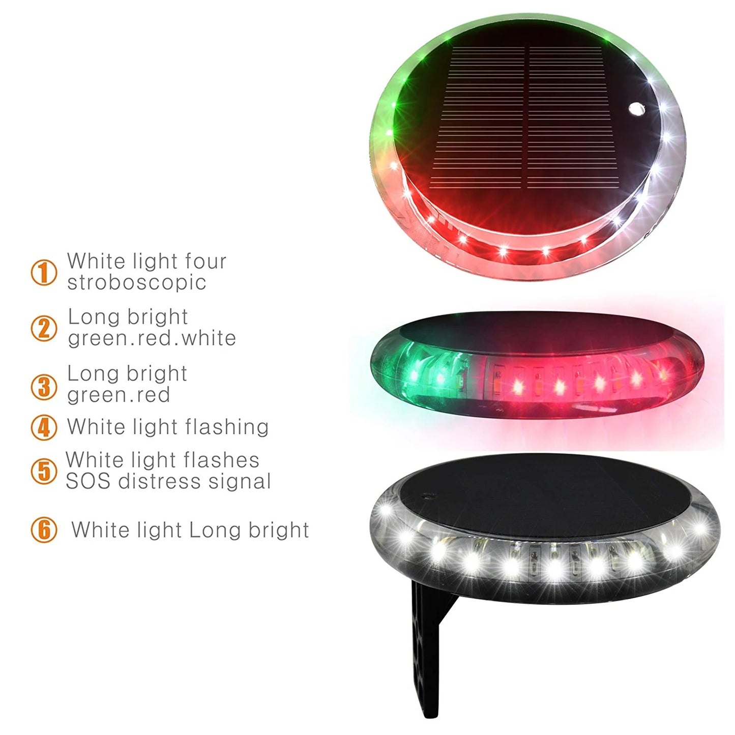 6 Modes Boat Bow Light Navigation Lamp Waterproof Wharfs Berths