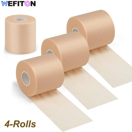 4-Rolls Athletic Pre Bandage Wrap Tape, Foam Underwrap Athletic Tape, Sport Pre wrap Athletic Tape for Hair Ankle Wrists Knees Peaceful Pleasures Health and Wellness
