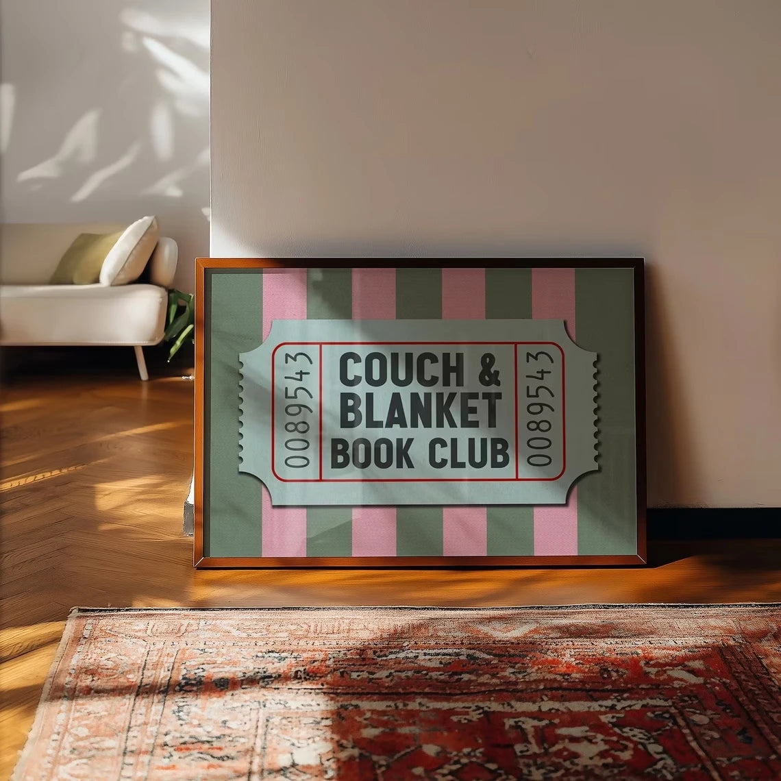 Book Club Quotes Canvas Wall Art | Couch & Blanket Print