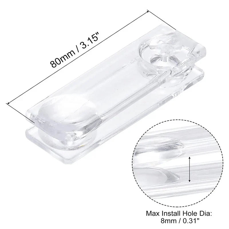 8cm Clear Roller Blind Pull Handle | Bead Chain Weight Pendant
