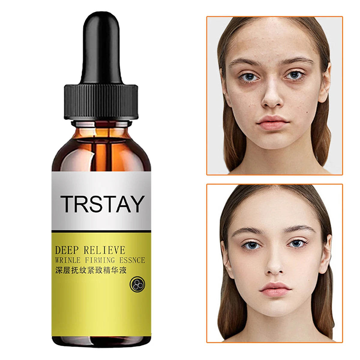 Deep relieve wrinkle firming essence Collagen Remove Wrinkle Anti Aging Care Fade Fine Lines Repair Tighten Skin Face Eye Serum Peaceful Pleasures Health and Wellness 5ML