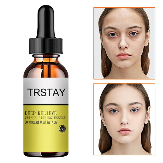 Deep relieve wrinkle firming essence Collagen Remove Wrinkle Anti Aging Care Fade Fine Lines Repair Tighten Skin Face Eye Serum Peaceful Pleasures Health and Wellness 5ML
