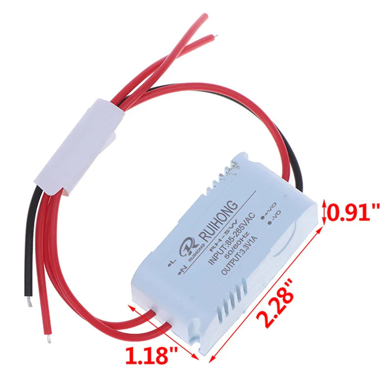 Mini AC-DC Power Supply Module 5W 220V to 3.3V–24V Converter