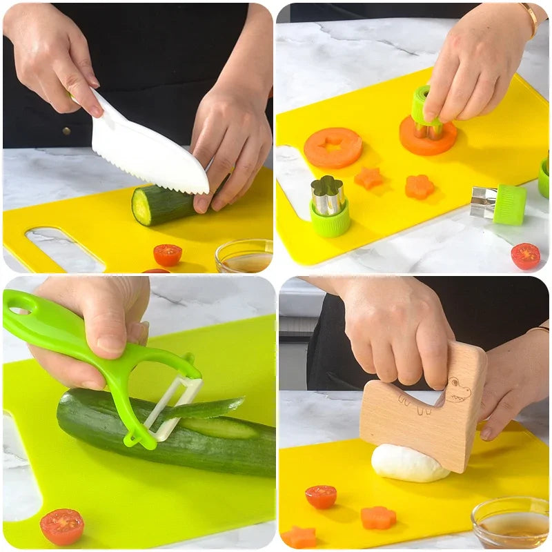 Kids Safe Plastic Knife & Peeler Set | Toddler Kitchen Tools