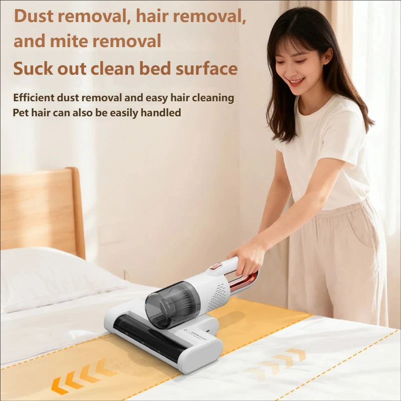 Portable Wireless Handheld Household Vacuum Cleaner Powerful UV HEPA Filter Mite Remover Peaceful Pleasures Health and Wellness