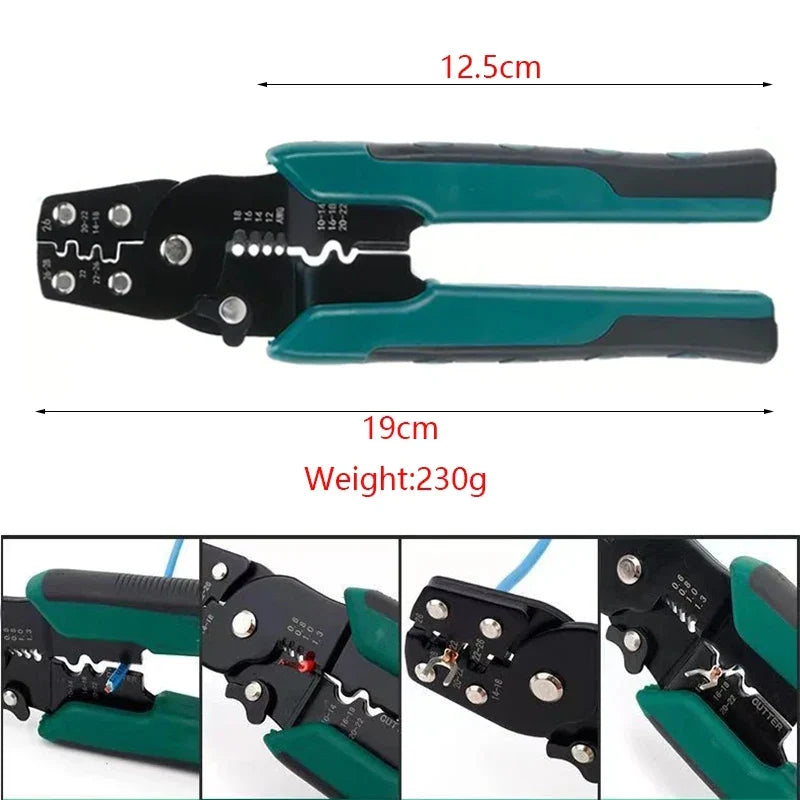 Tongliao Mini Crimping Pliers – Wire Stripper, Cutter & Terminal Kit