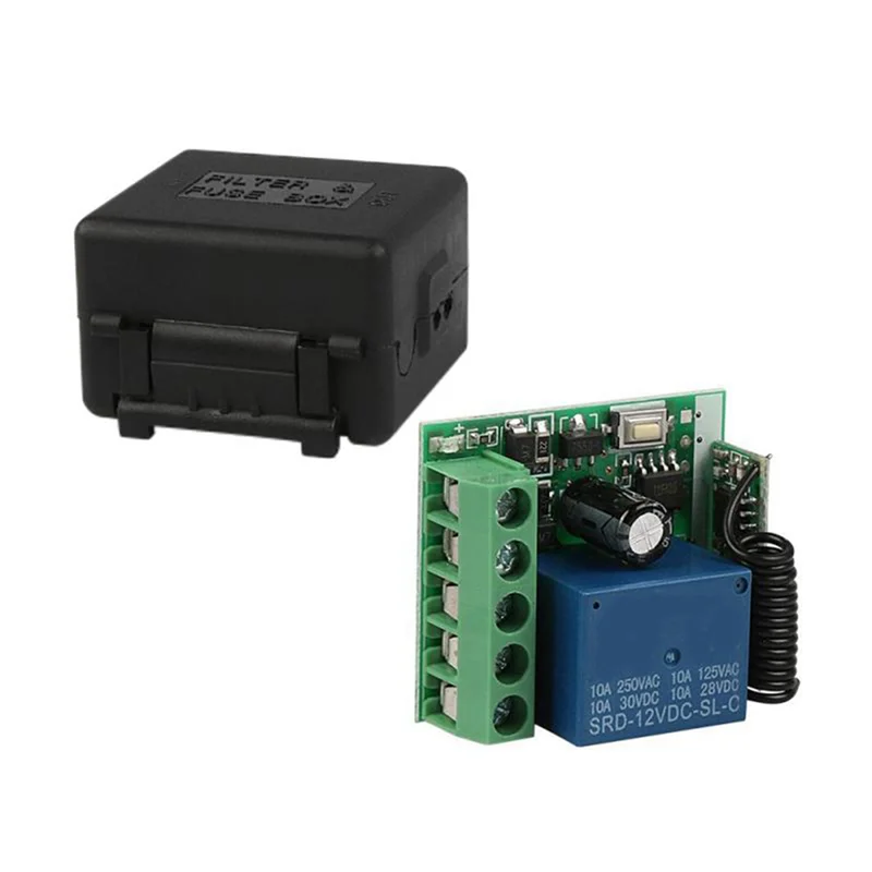 5-Pack 433MHz RF Wireless Relay Receiver DC 12V + 10 Remotes Peaceful Pleasures Health and Wellness