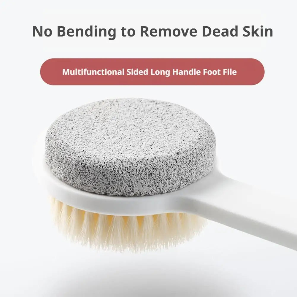 Long Handle Foot Scrubber Brush with Pumice Stone | Foot Care