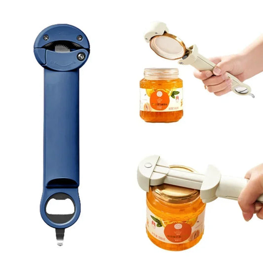 Multifunctional Bottle Opener Stainless Steel Lid Opener Diam 2.5-9.5cm Adjustable WineBeer Can Opener Kitchen Tools Peaceful Pleasures Health and Wellness