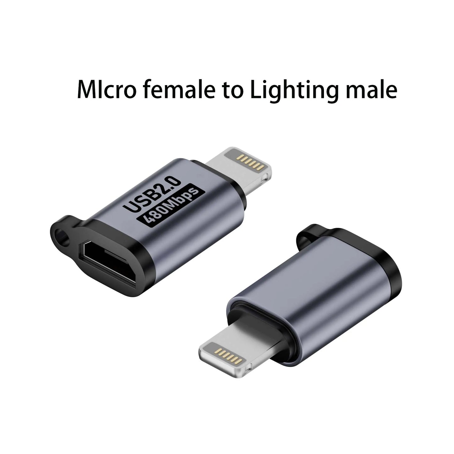 Micro USB to Type-C & Mini USB Female Plug Adapter