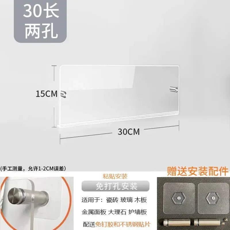 Acrylic Wall Mounted Shelf – Books, Magazines & Cosmetics Rack