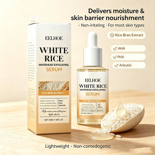 Rice Bran AHA PHA Arbutin Brightening Exfoliating Serum 50ml Brightening Face Serum Oasis Select