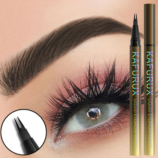 KAFURUX 8-Color Waterproof Microblading Eyebrow Pen – 2-Fork Tip Eyebrow Liner Pen Oasis Select