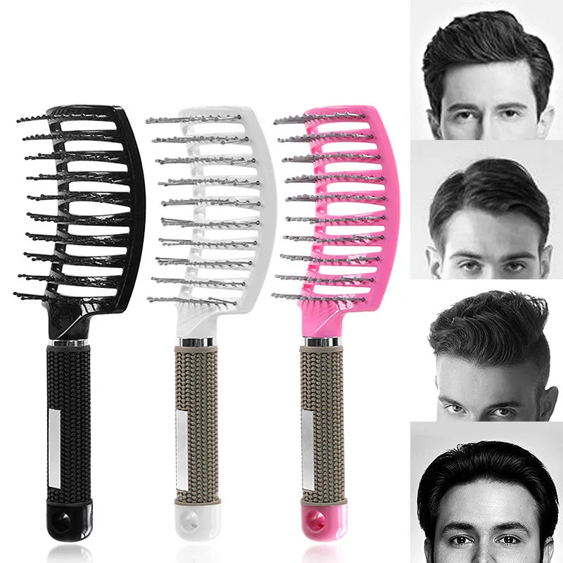 Scalp Massage Detangling Hairbrush – Anti-Static Nylon Brush