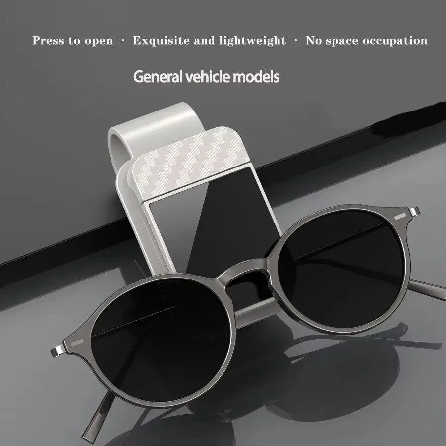 Car Sun Visor Sunglasses Clip & Card Holder | ABS Storage