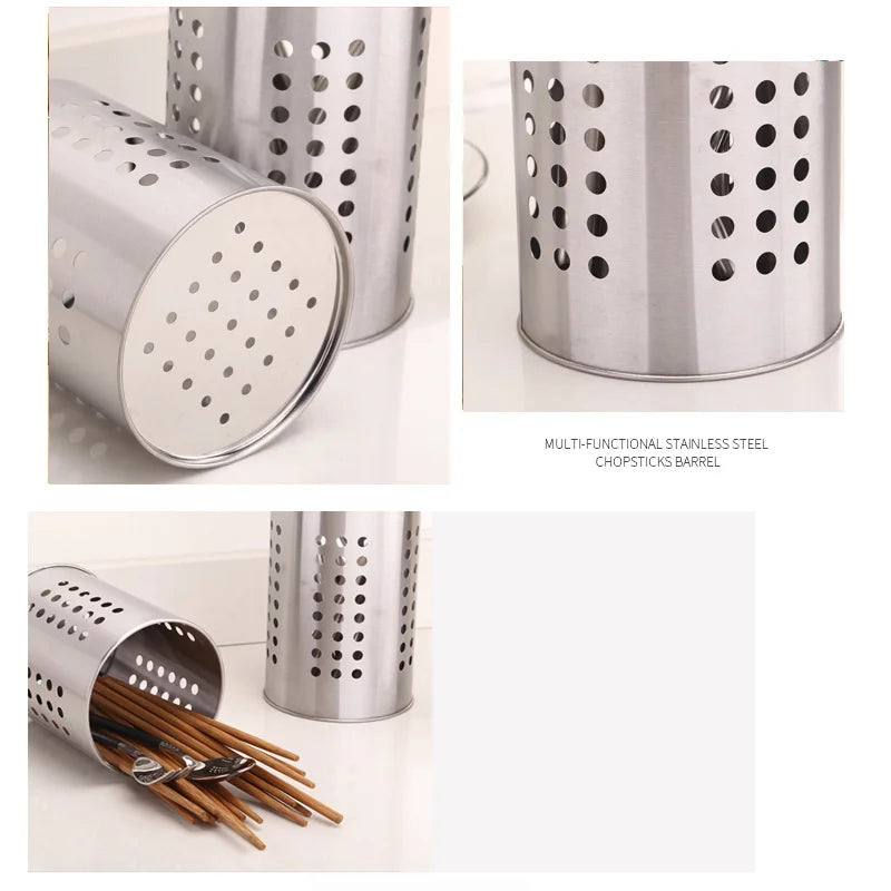 Small Stainless Steel Utensil Holder, Silverware Utensil Drying Rack, Utility Sturdy Home Kitchen Daily Use Utensil Drainer for Peaceful Pleasures Health and Wellness