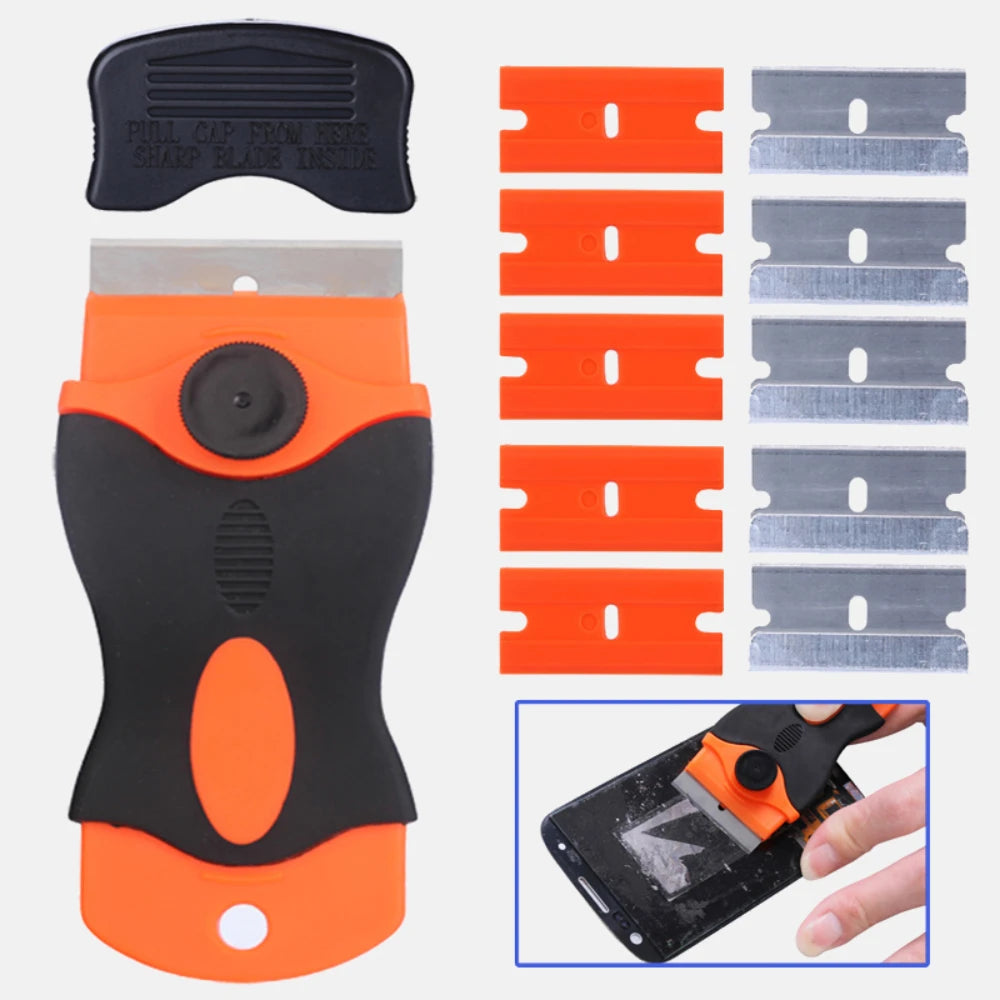 Double-Ended Razor Scraper – Glass, Oven & Window Cleaner