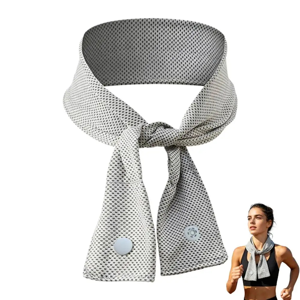 Cooling Neck Wrap Reusable Mesh Cool Neck Ice Scarf Quick Dry Breathable UV Protection Towel For Outdoor Running Golf Activitie Peaceful Pleasures Health and Wellness Gray