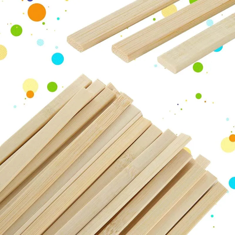 10-Pack Wide Flat Wooden Craft Sticks for DIY & Paint Projects