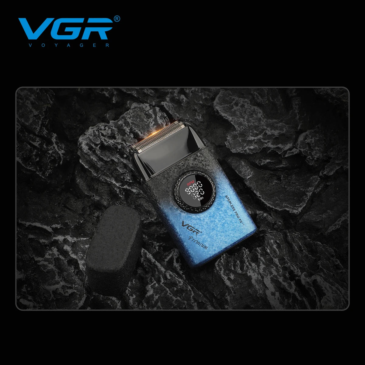 VGR new high-end electric shaver with personalized crack body, multi power control, metal blade head, whitening device V-377 Peaceful Pleasures Health and Wellness