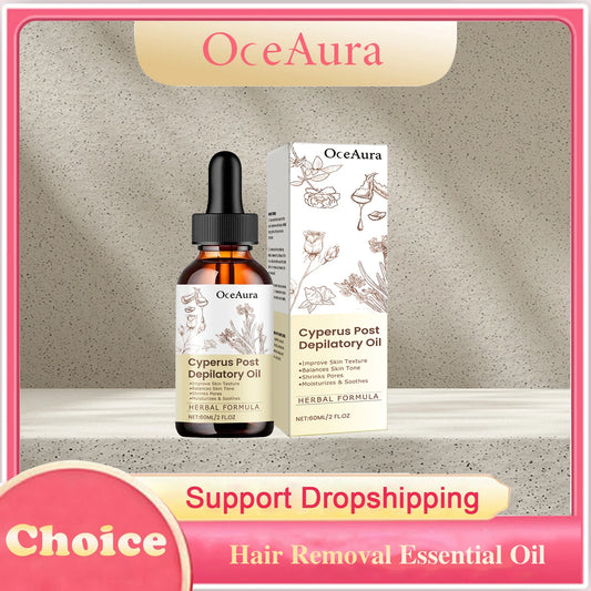 Cyperus Post Depilatory Oil for Hair Removal Hydrating Smoothing Armpit Legs Arms Body Hair Growth Inhibition Soothing Body Oil Peaceful Pleasures Health and Wellness