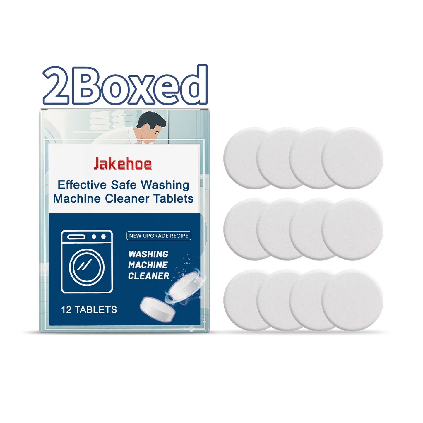 Washing Machine Cleaning Tablets Deeply Cleans Washing Machine Drum Removes Dirt&Odors Household Washing Machine CleaningTablets Peaceful Pleasures Health and Wellness 2Boxed