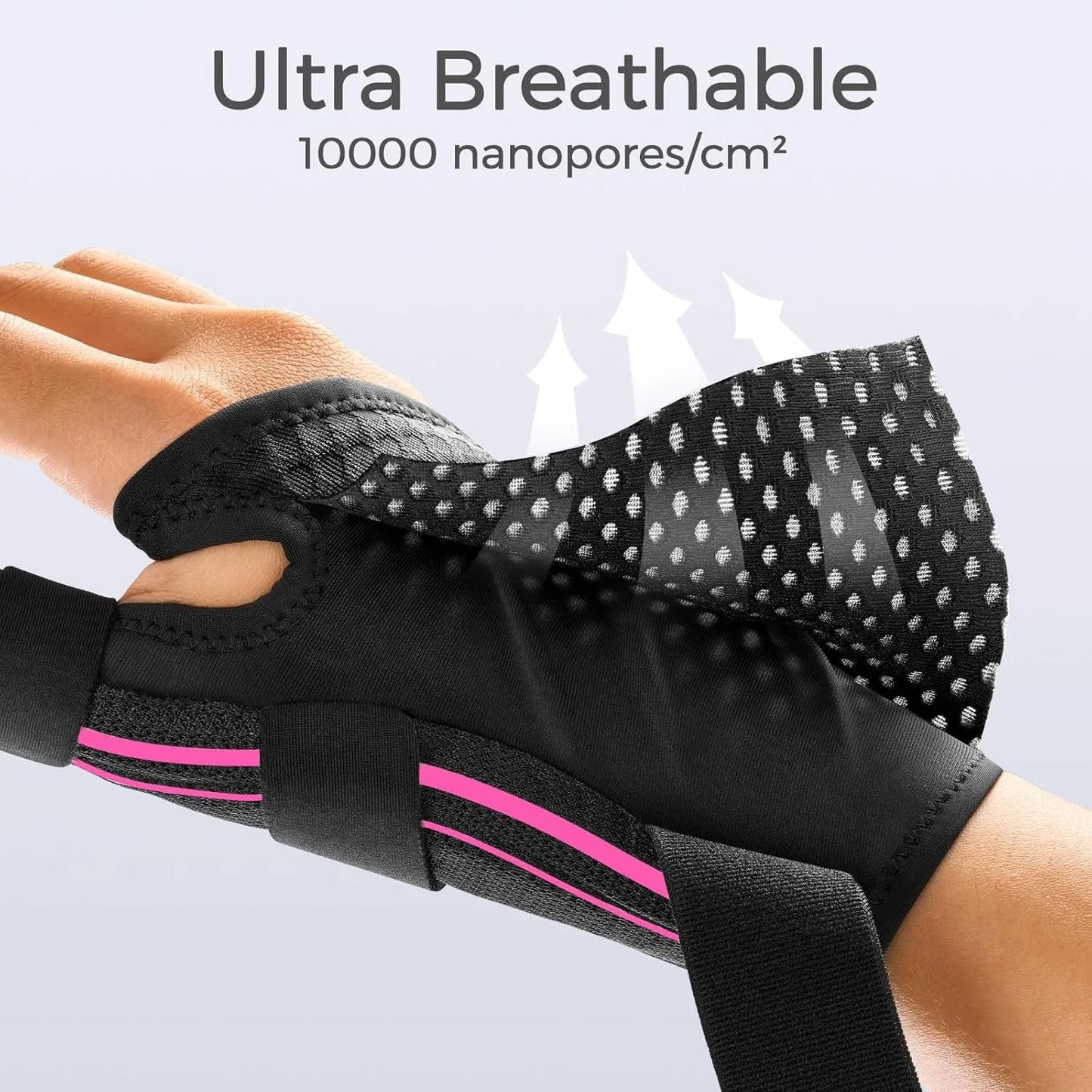 1pc Adjustable Comfortable Breathable Wrist Splint Support Brace with Adhesive Strips, Secure Fastening, Suitable for Sports Peaceful Pleasures Health and Wellness