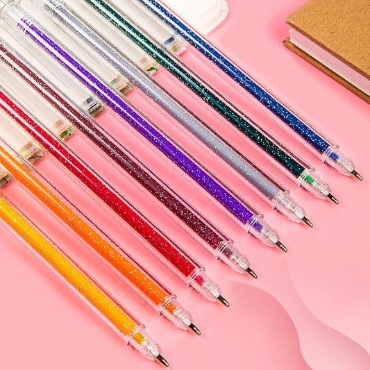 Bview Art Glitter Colored Sign Pens Dual Markers Pearlescent Students Peaceful Pleasures Health and Wellness