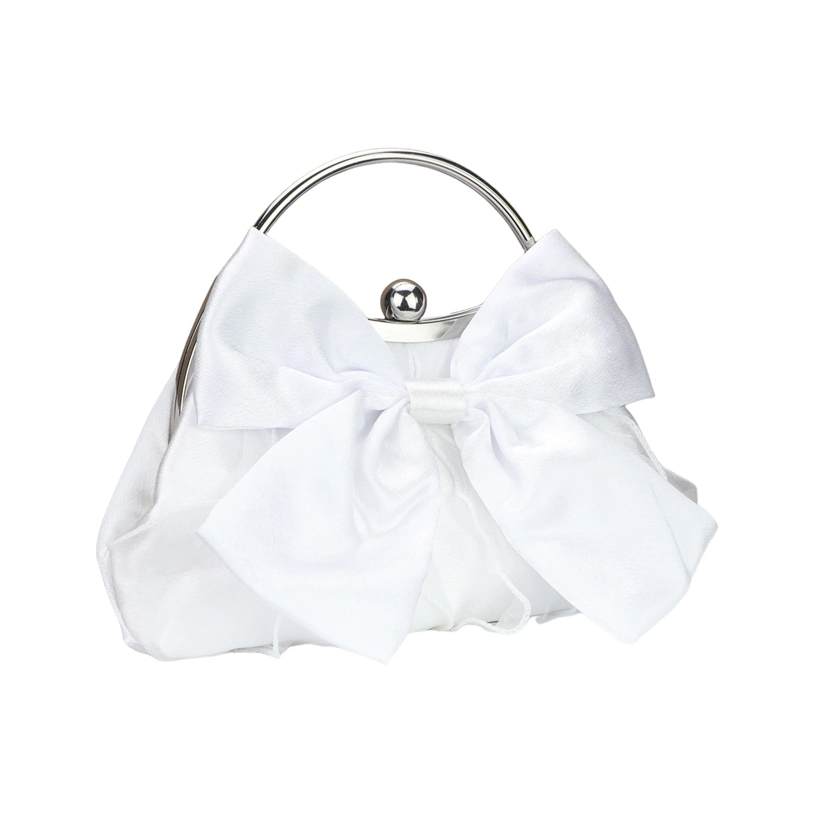 Evening Clutch Bag For Wedding Party Prom-PU Leather Chain Strap Handbag Peaceful Pleasures Health and Wellness White