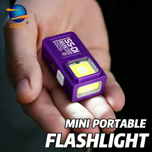 Mini COB LED Flashlight USB-C Rechargeable Magnetic Clip EDC LED Pocket Flashlight Oasis Select