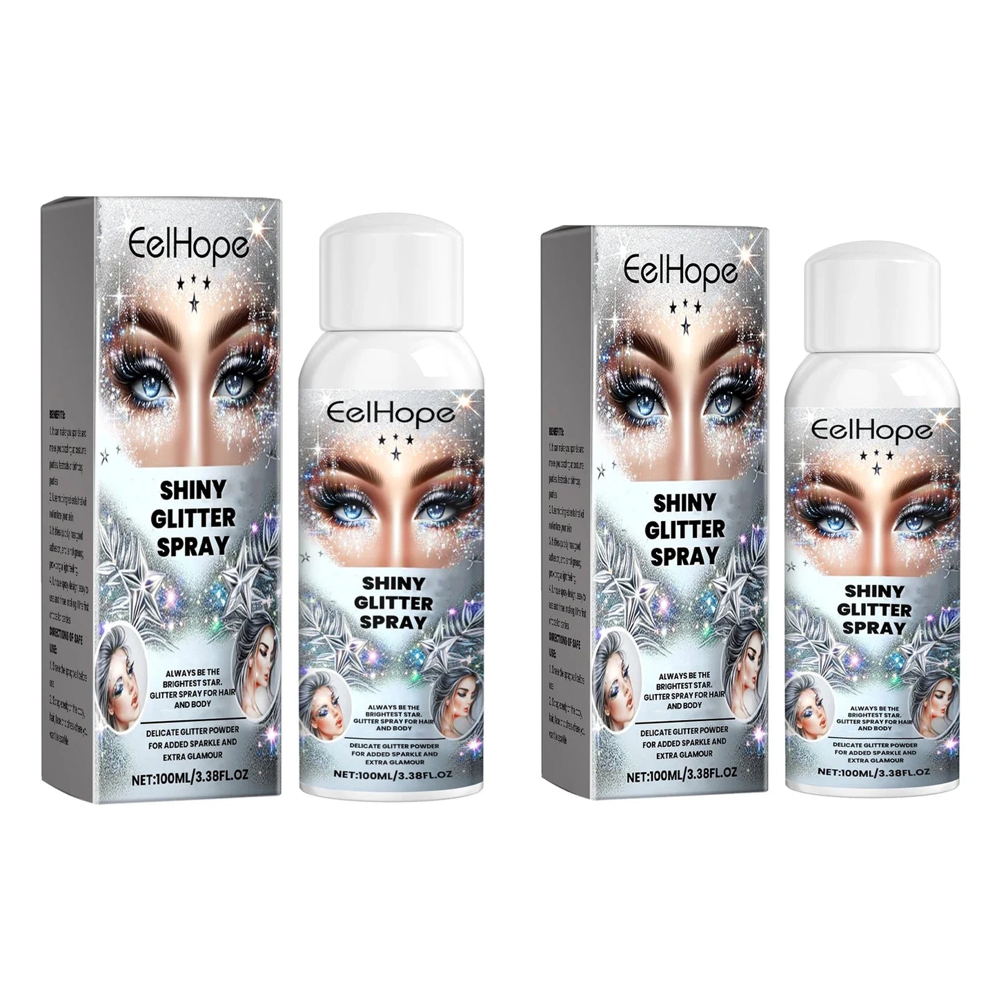 Eelhope Body Glitter Spray – Shimmer Highlighter for Face & Hair