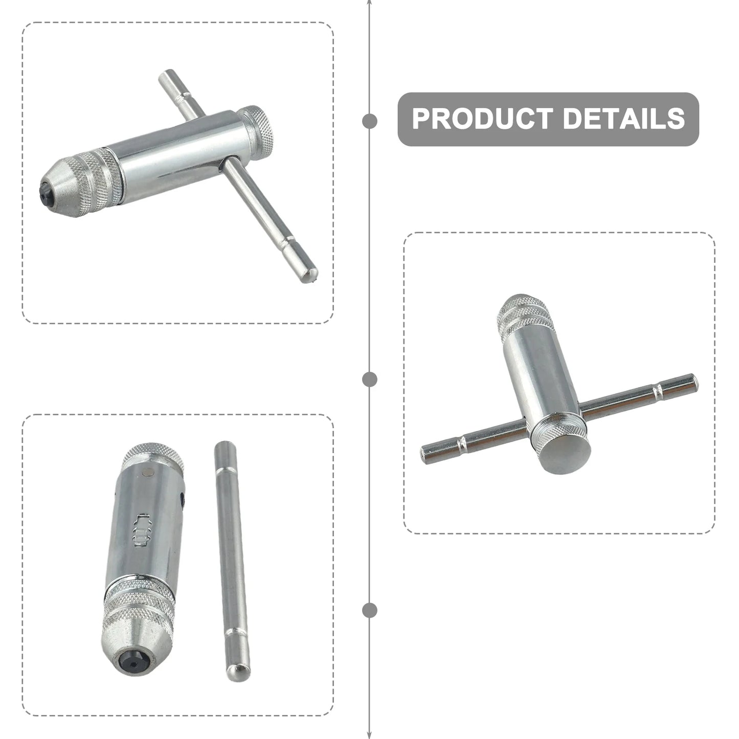 Adjustable T-handle Ratchet Tap Wrench M3-M8 Metric Machine Screw