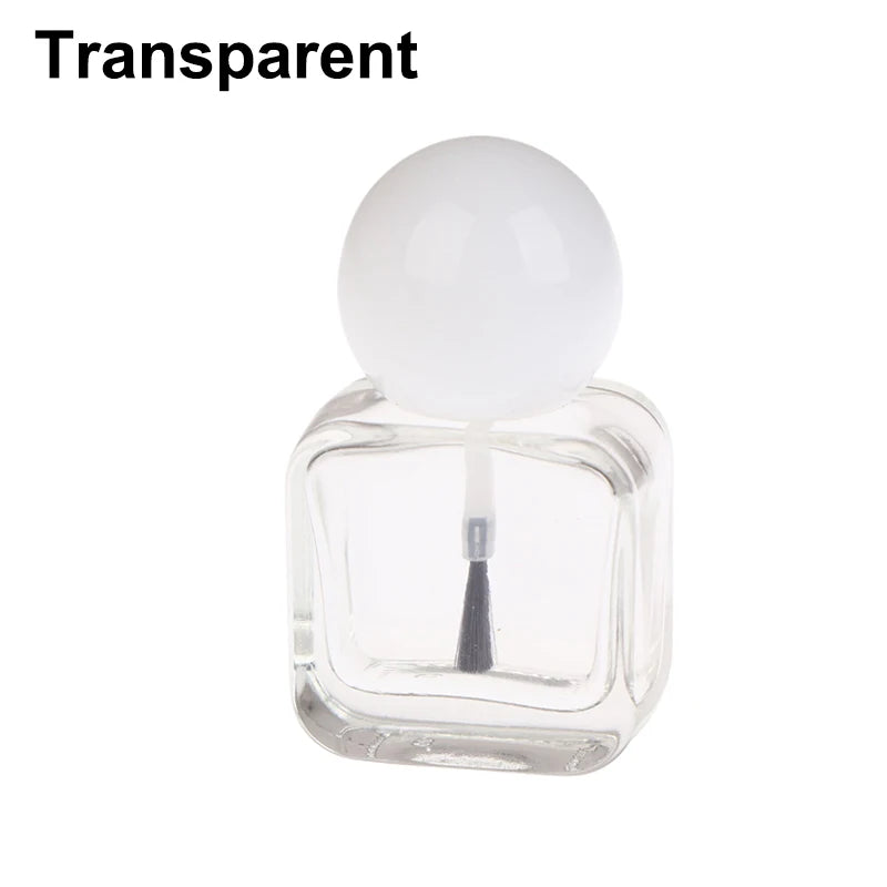 1pcs 10ml Empty Nail Polish Bottles Clear Glass Nail Gel Bottles With Brush Cap Nail Oil Nail Art Tool Peaceful Pleasures Health and Wellness Transparent