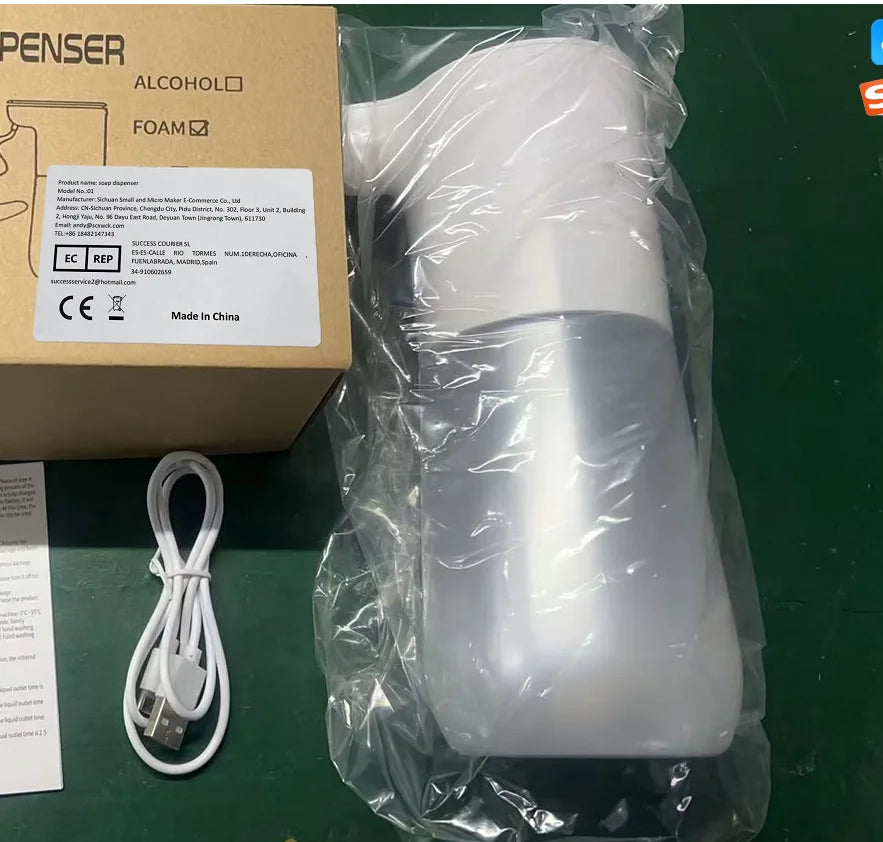 HOMEFISH Smart Sensor Automatic Soap Dispenser 350ml USB Charging Contactless Soap Foam Dispenser Hand Sanitizer Machine Peaceful Pleasures Health and Wellness