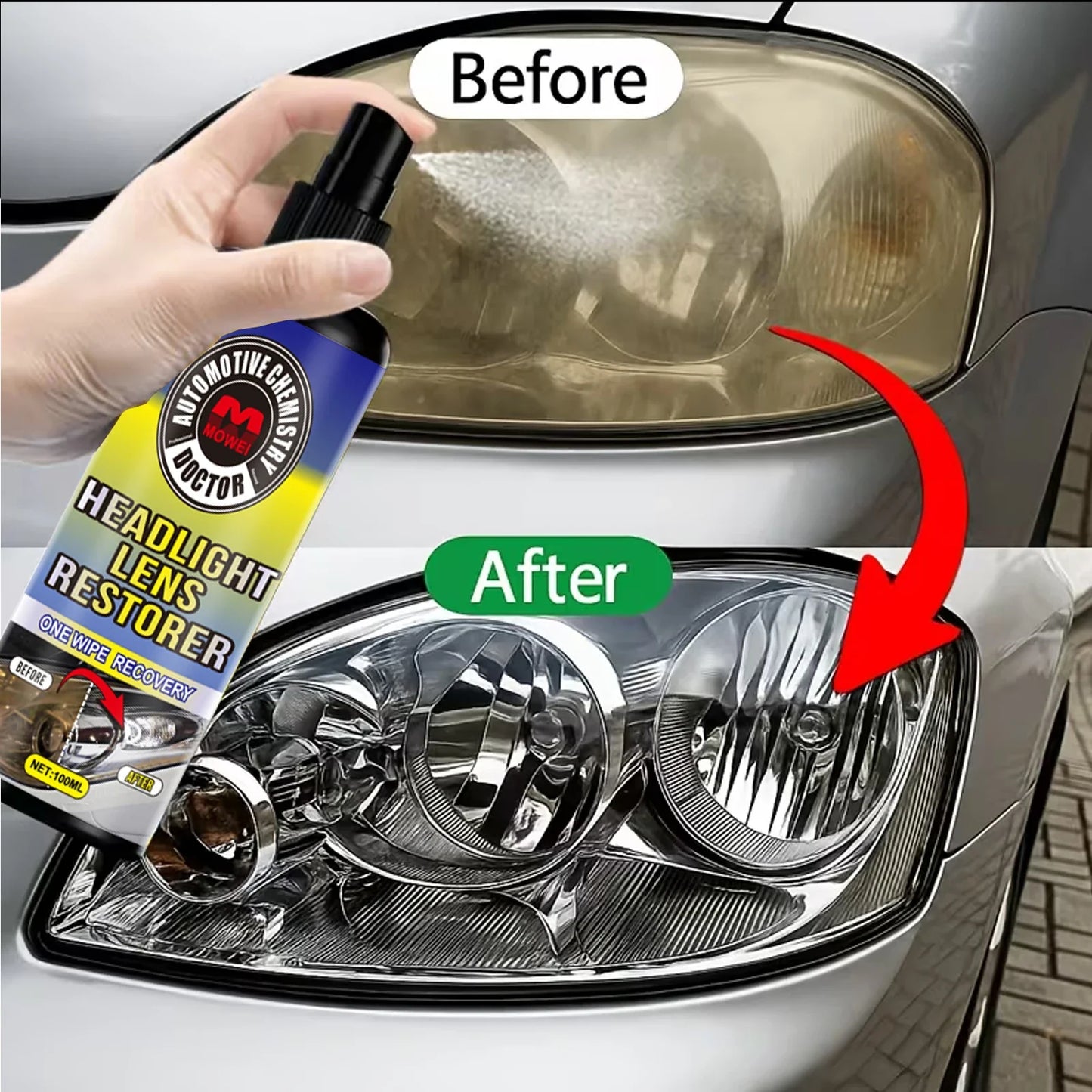 100ml Headlight Restoration Kit – Polish & Protect Car Lenses
