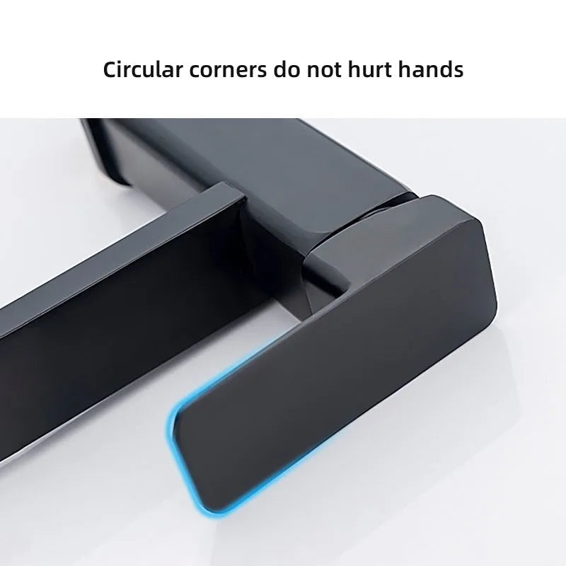 Black Square Basin Faucet – Hot & Cold Mixer Tap