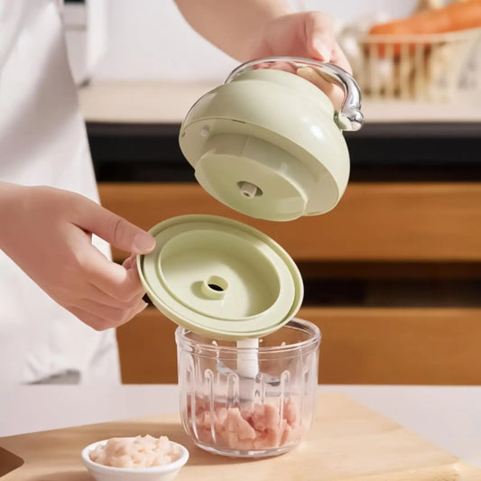 Small Food Processor 350ml Rechargeable High Speed Kitchen Gadgets Electric Mini Chopper Food Processor for Garlic Chili Meat Peaceful Pleasures Health and Wellness