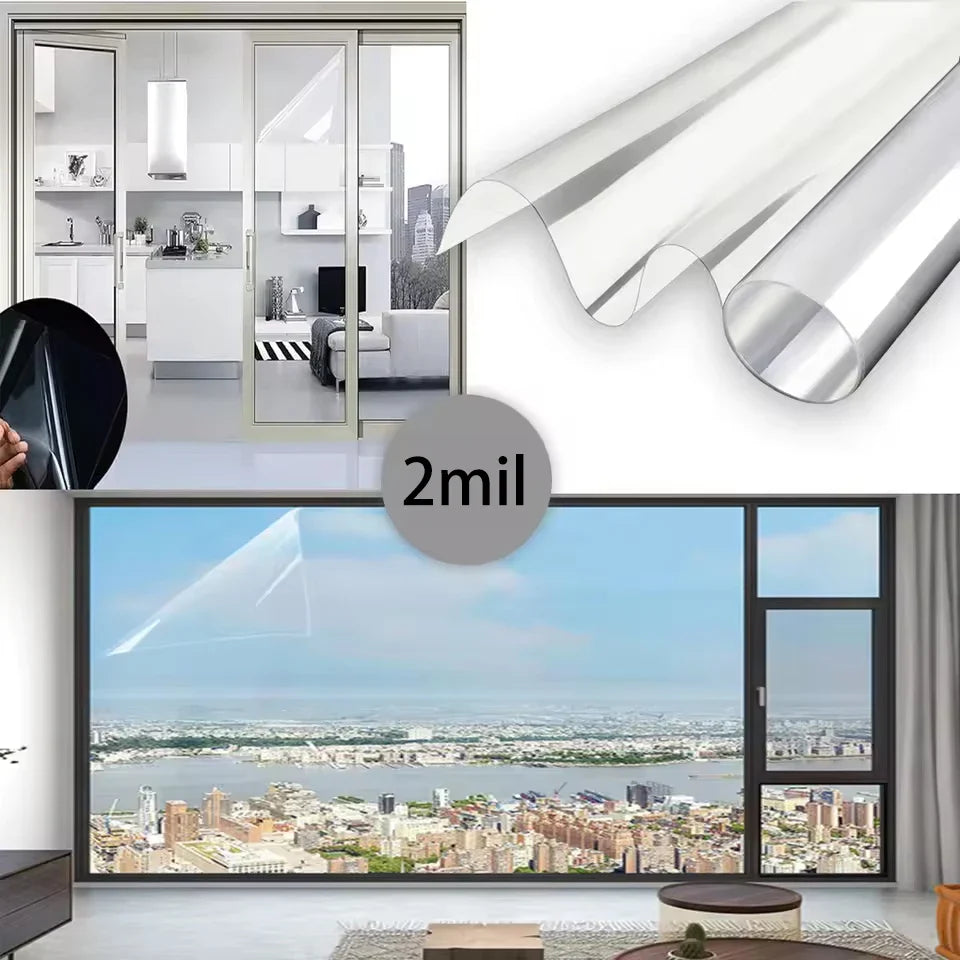 Shatterproof Window Safety Film – Clear Self-Adhesive PET Glass