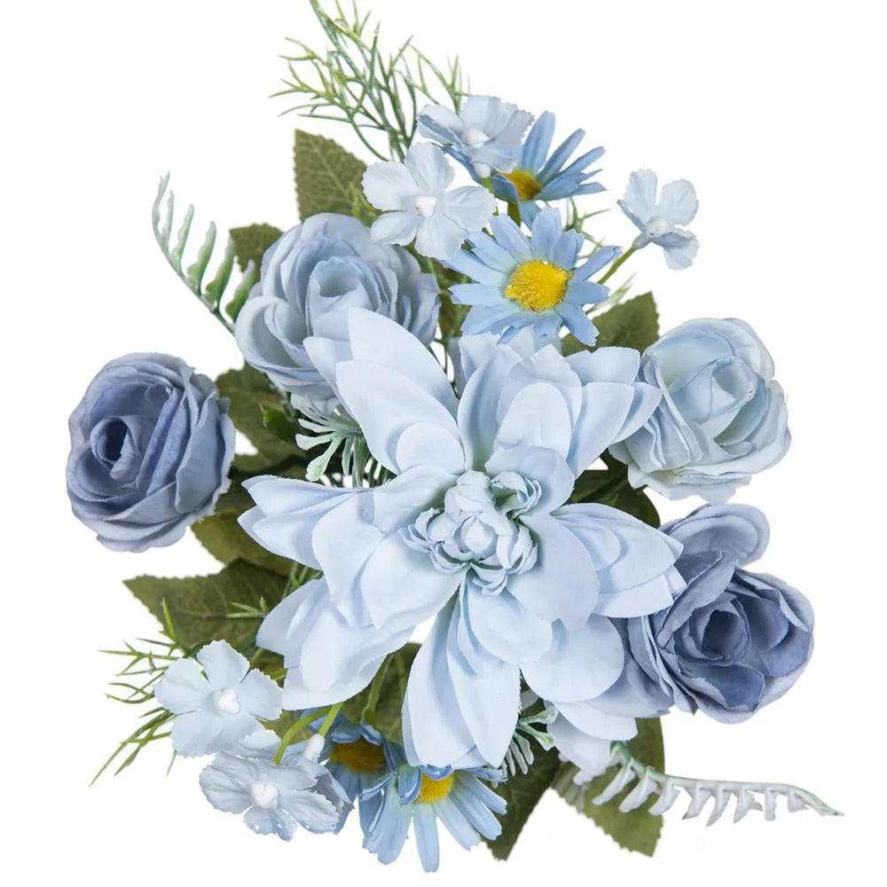 Silk Dahlia Rose Artificial Flowers – Wedding & Home Decor Bouquet