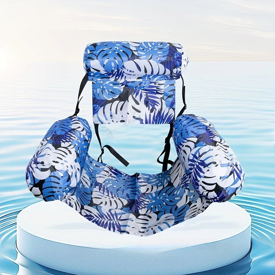 Adult Inflatable Floating Lounge Chair | Foldable Pool Float