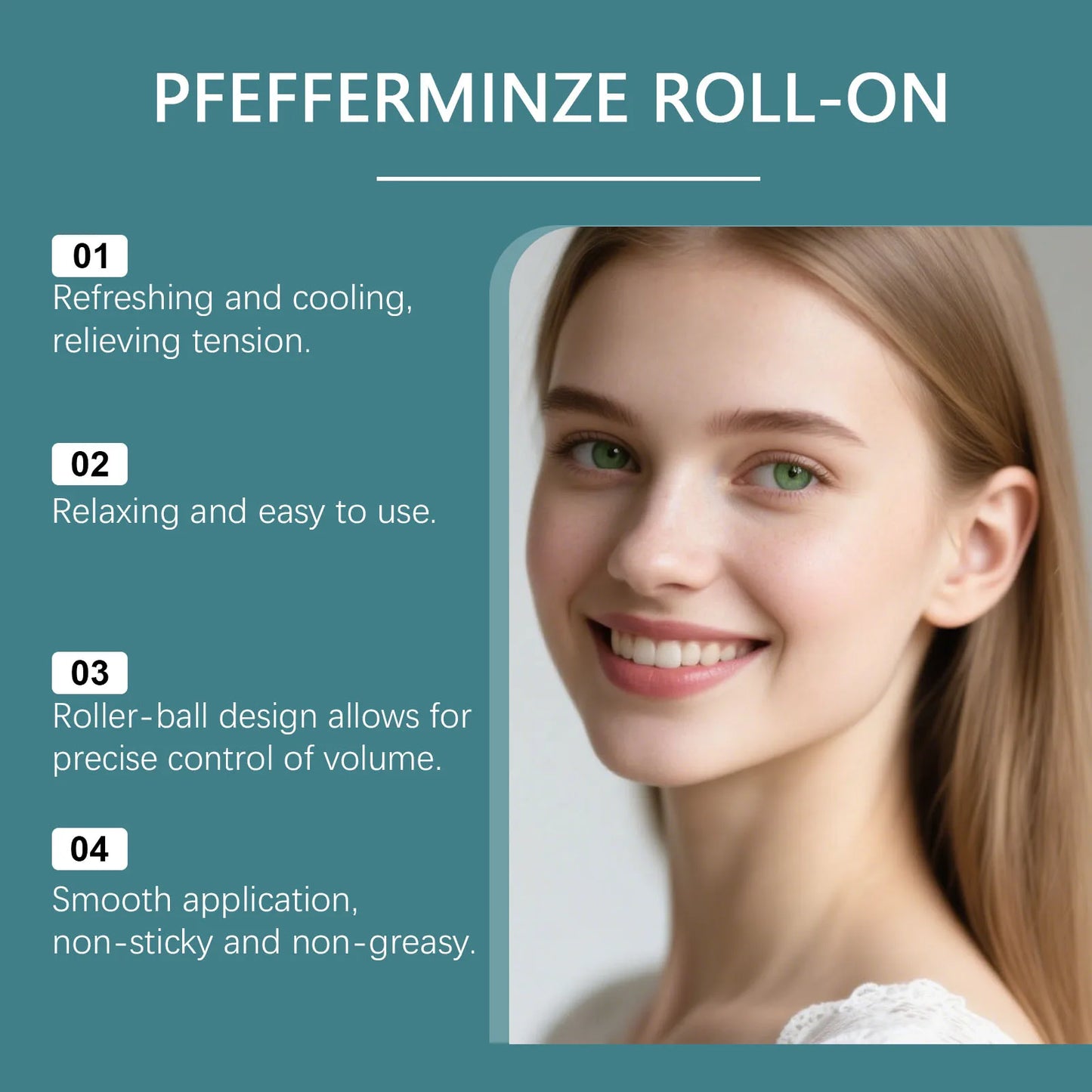 Peppermint Roll-On Essential Oil – Stress Relief & Massage