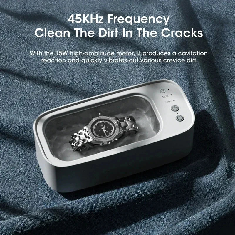 HOMEFISH Ultrasonic Cleaner – Jewelry, Glasses & More | 15W