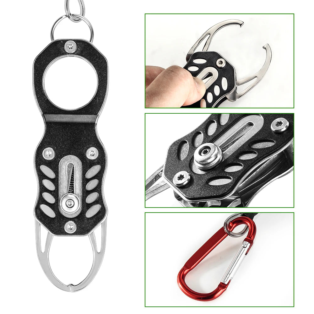 Rust Proof 304Stainless Steel Fish Grip Portable Lock Fishing Tackle Lip Clip Tool FishController Portable Professional Peaceful Pleasures Health and Wellness