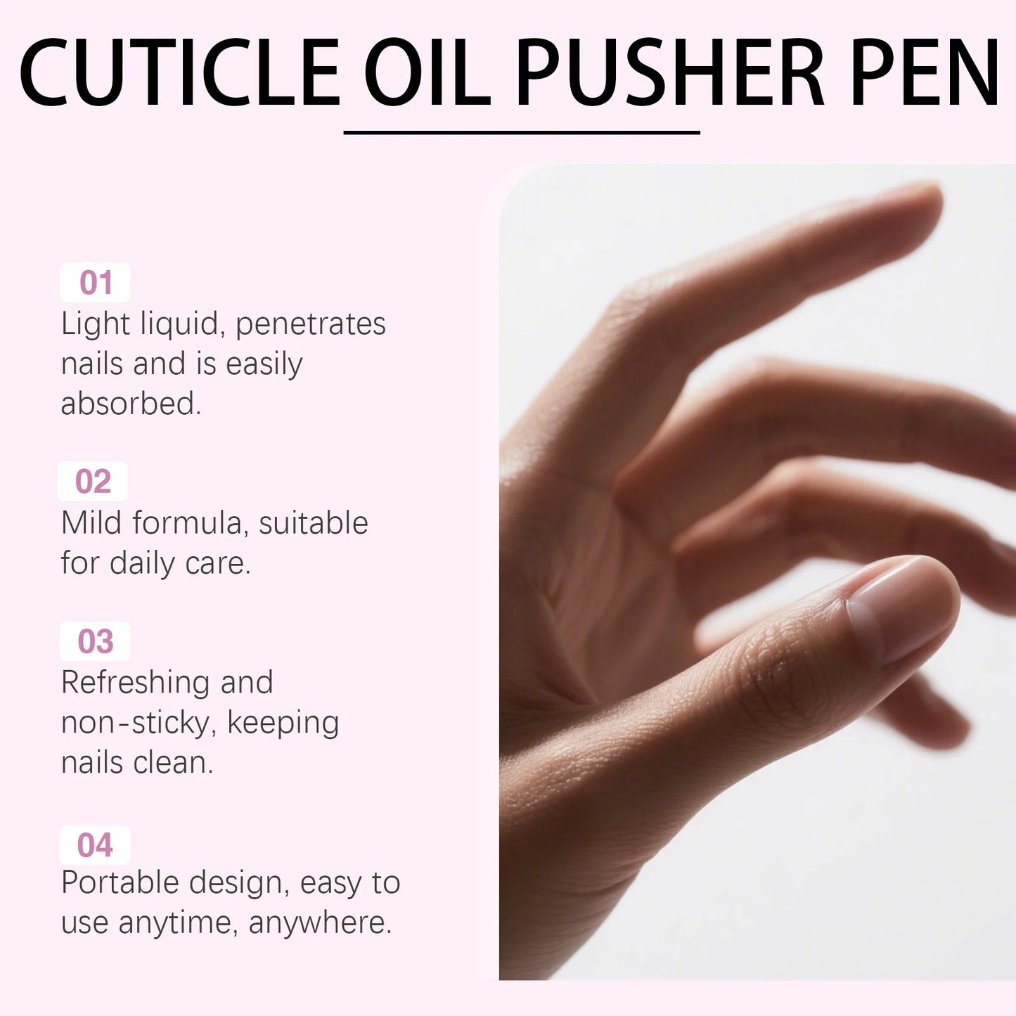 2-in-1 Cuticle Oil Pusher Pen | Ceramic Nail Care Tool